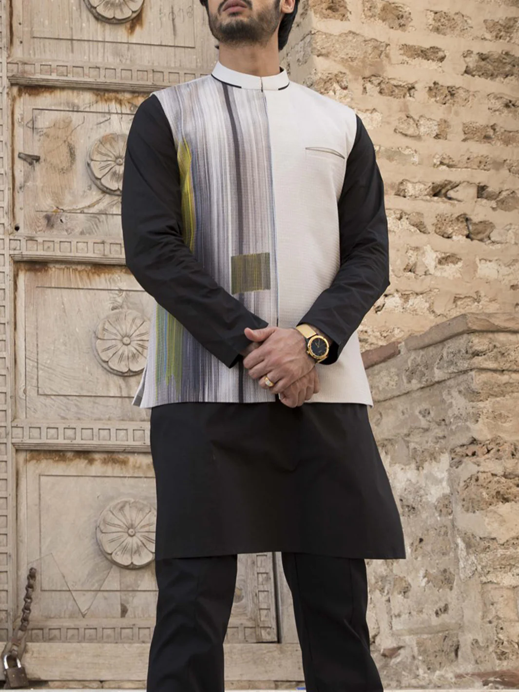 Light Grey Blended Waistcoat - WC-274