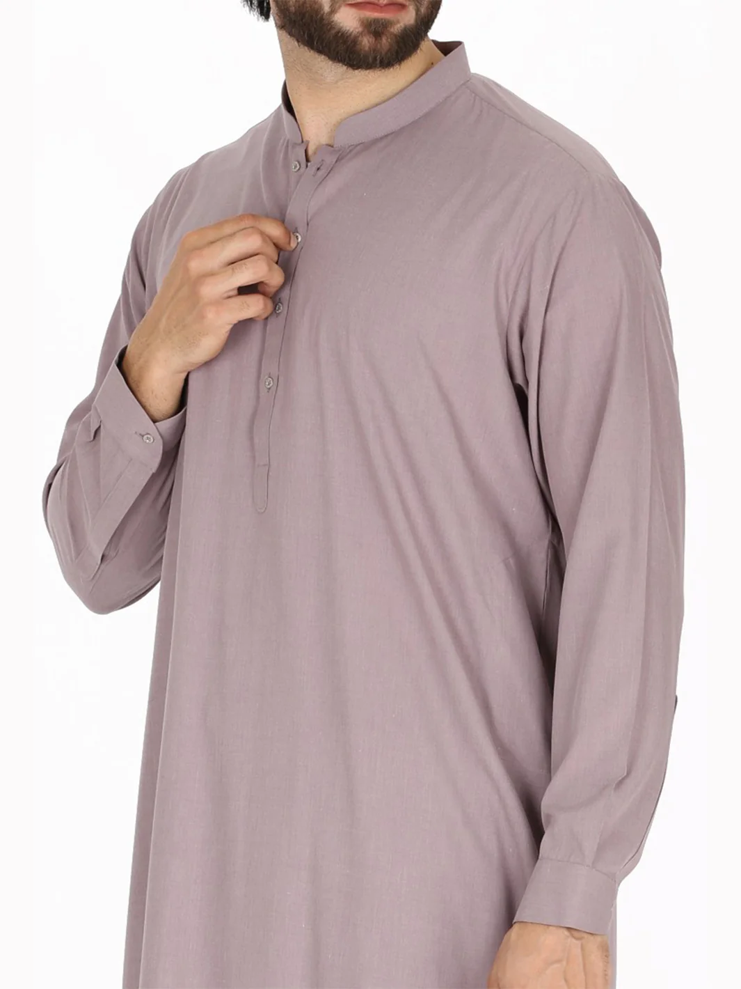 Light Purple Blended Kameez Shalwar - AL-KS-2391 - Image 3