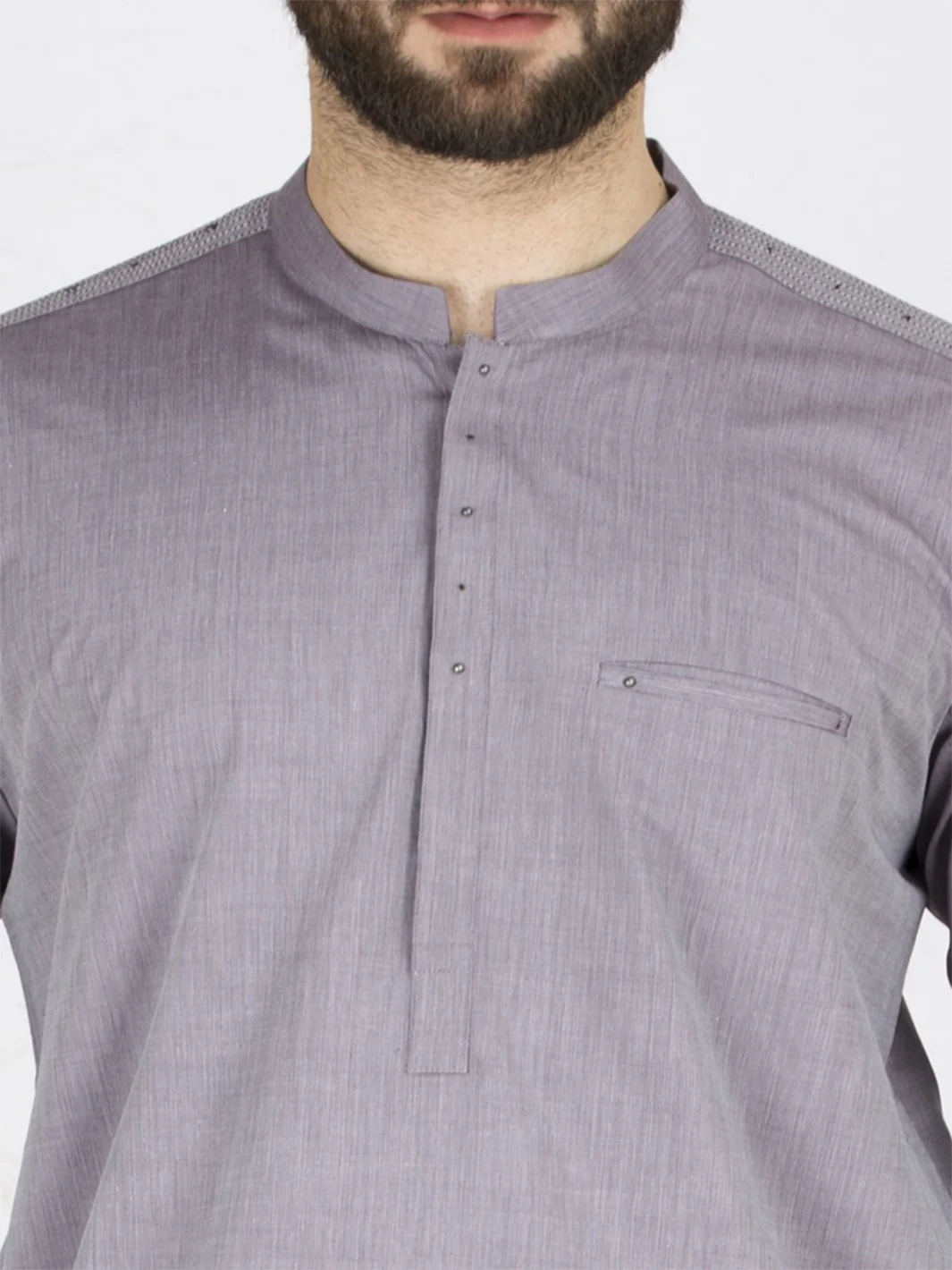 Light Purple Blended Kurta - AL-K-793 - Image 4