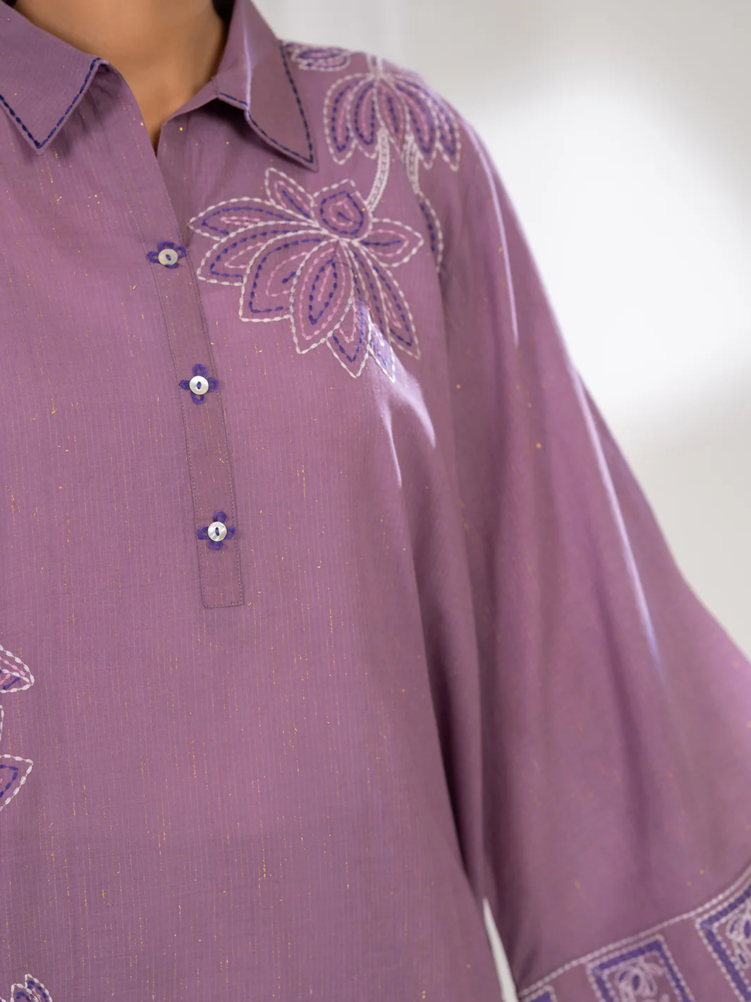 Lilac Stitched 2Pc - ALP-2PS-LKS-2787 - Image 4