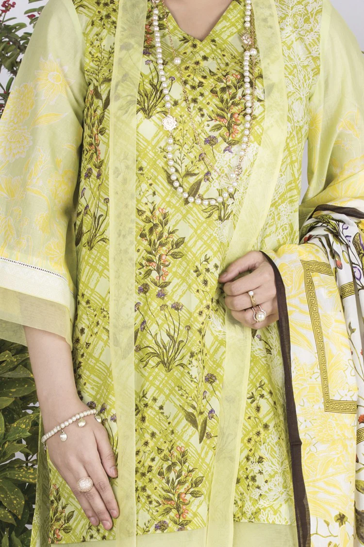 Lime Lawn 3 Piece Stitched - ALP-714 - Image 2