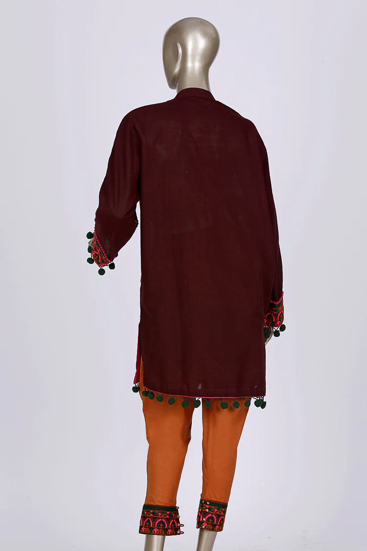 Maroon 3 Piece Stitched - ALP-352 - Image 3
