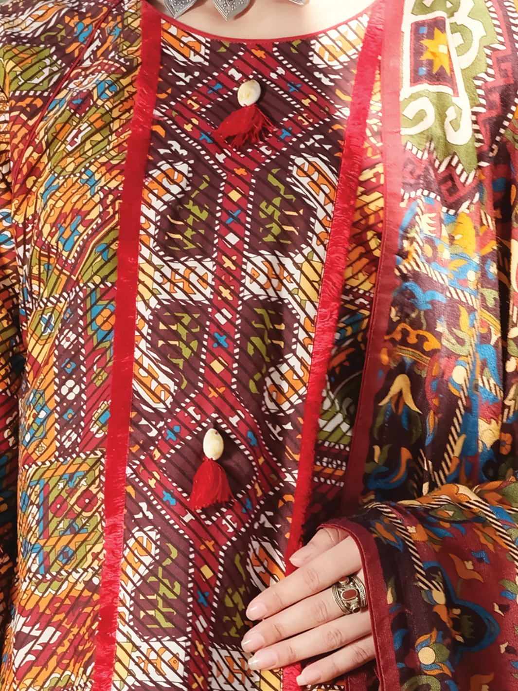 Multicolor Cambric 3 Piece Stitched - AWP-256 - Image 2