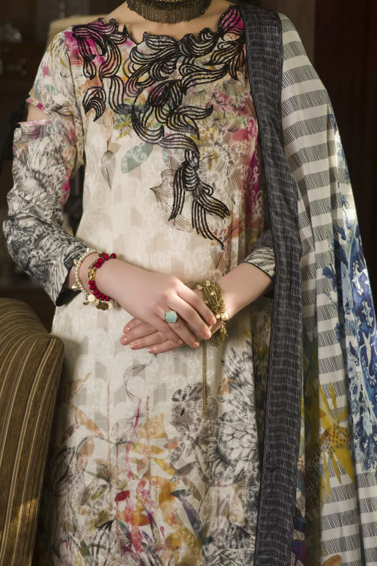 Multicolor Jacquard 3 Piece Stitched - AWP-185 - Image 2