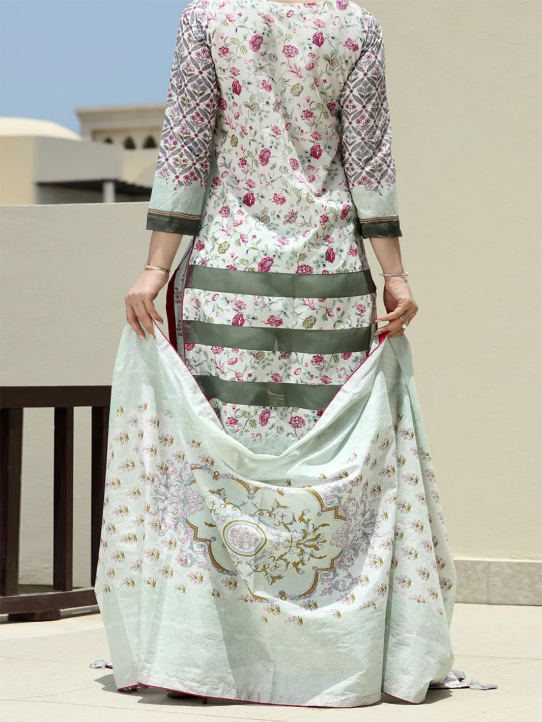 Natural Cambric 3 Piece Stitched - ALP-579 - Image 4