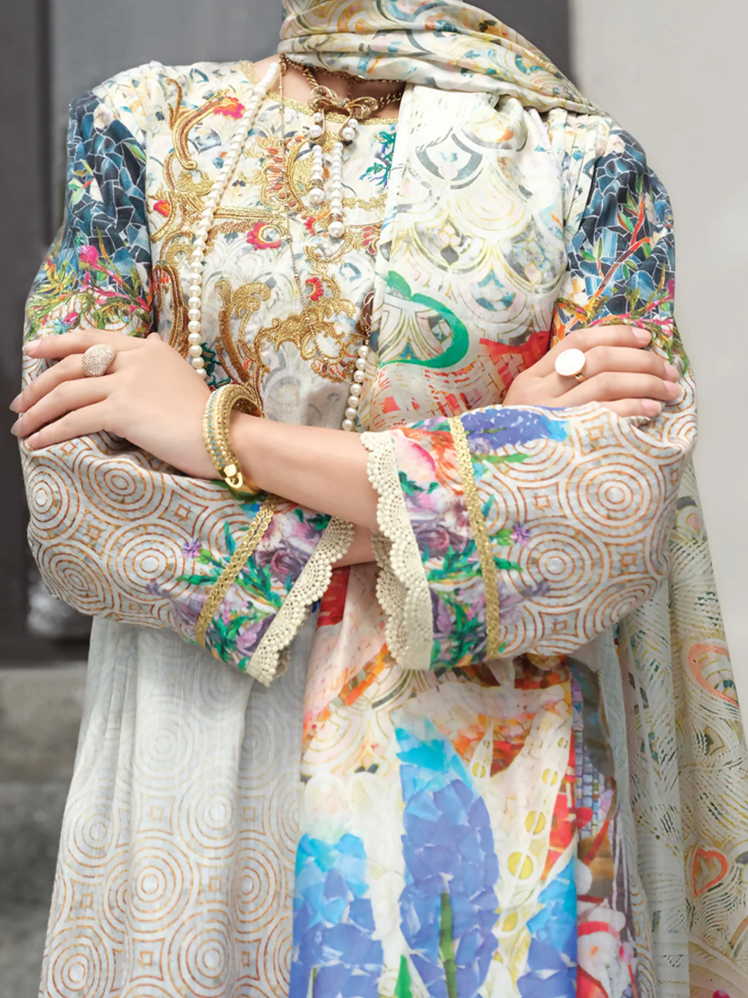Natural Khaddar 3 Piece Stitched - AWP-207 - Image 3