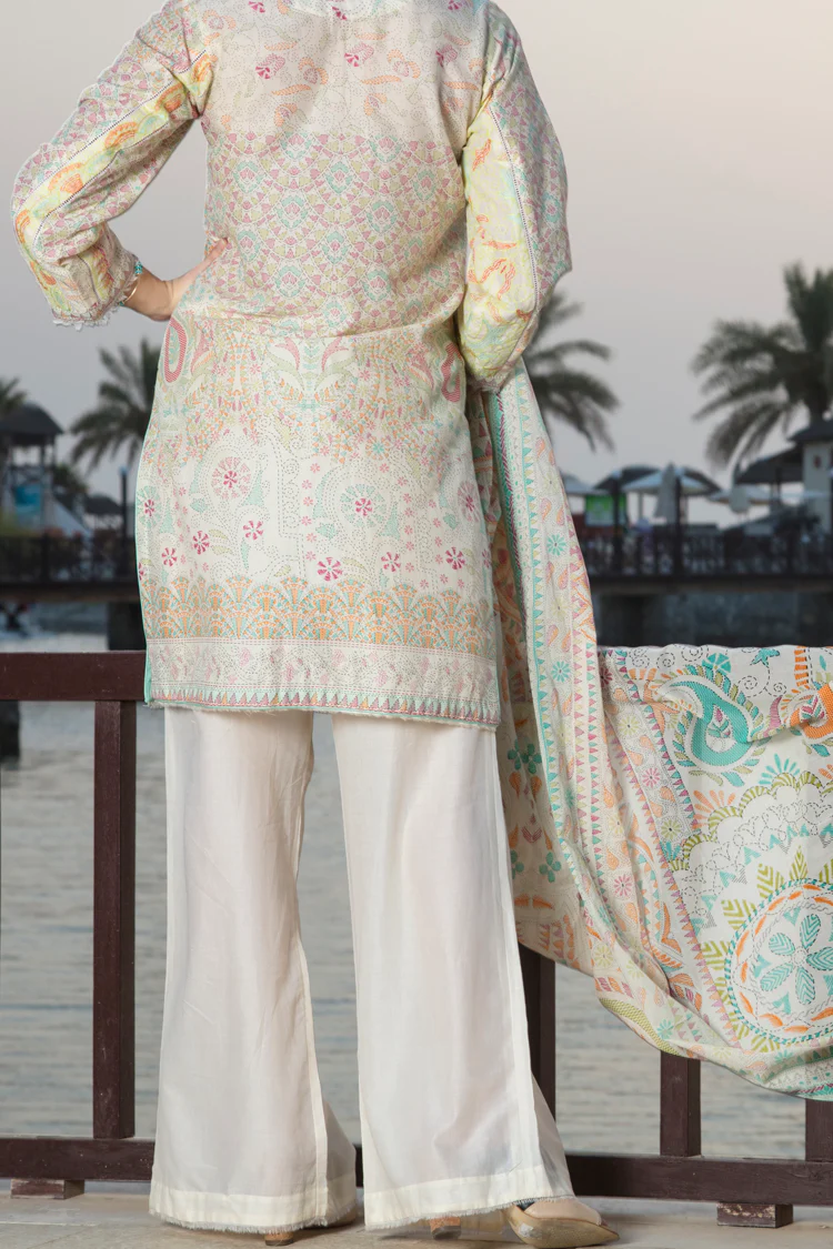Natural Lawn 3 Piece Stitched - ALP-551 - Image 3