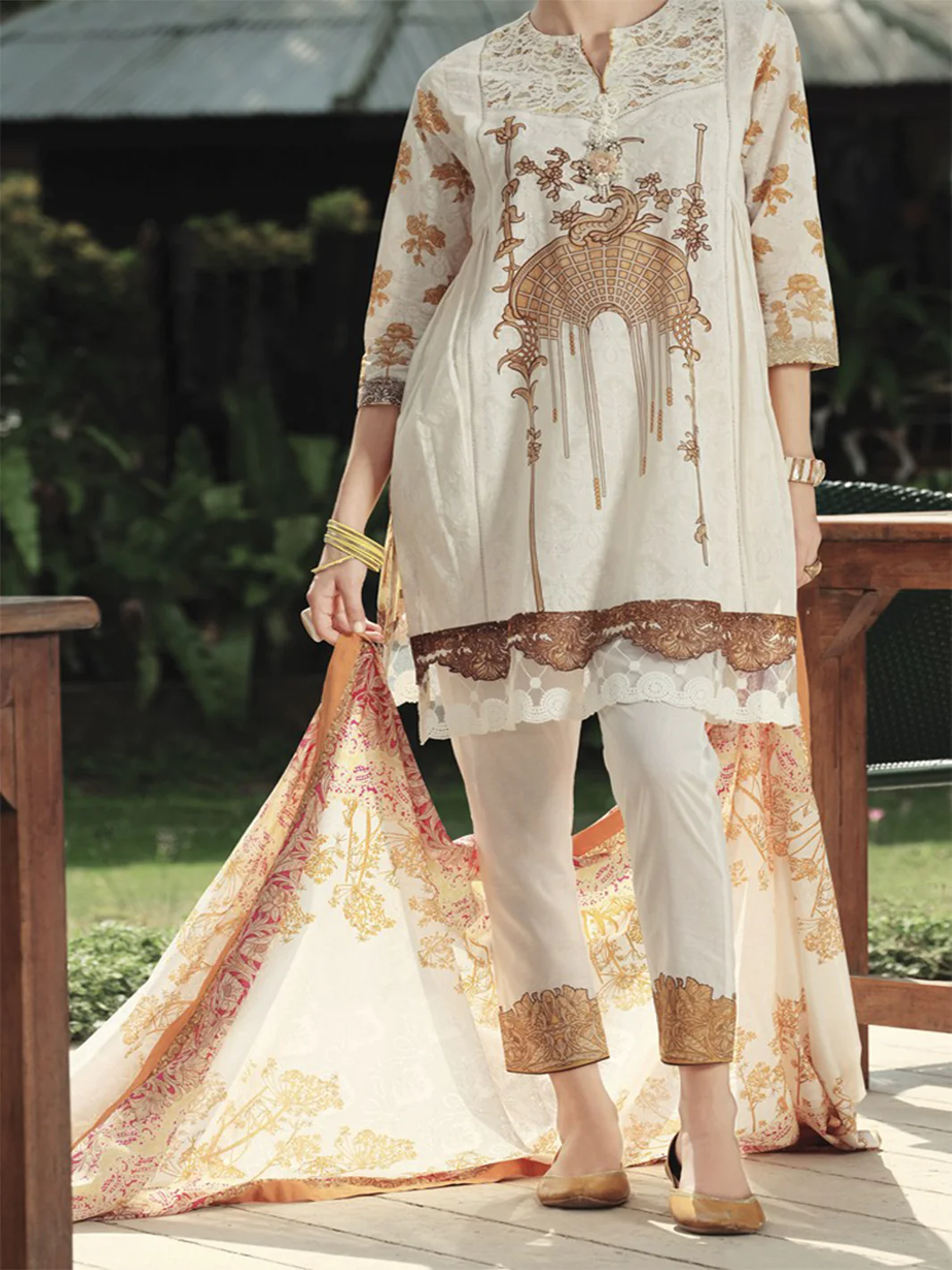 Natural Lawn 3 Piece Stitched - ALP-611 - Image 2