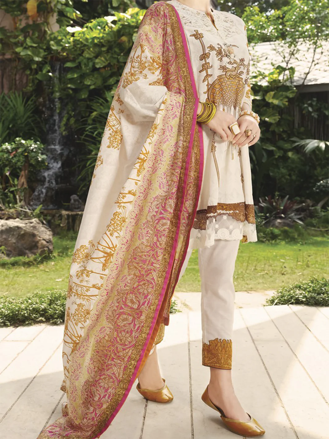 Natural Lawn 3 Piece Unstitched - ALP-611