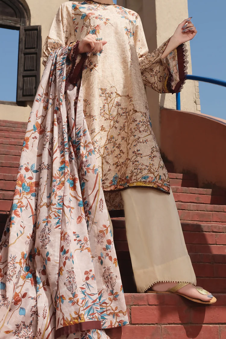 Natural Lawn 3 Piece Unstitched - ALP-726