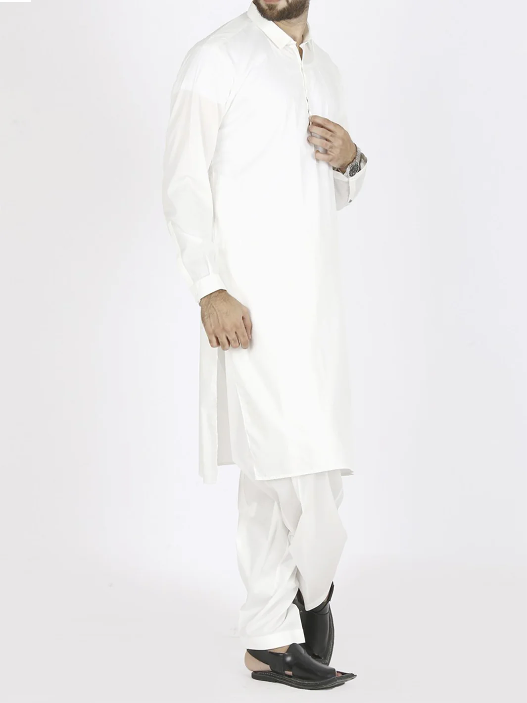 Off White Kameez Shalwar - AL-KS-2170