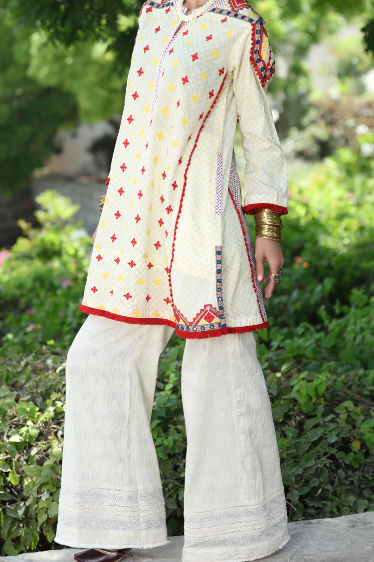 Off White Wool 2 Piece Stitched - LKS-625 - Image 2