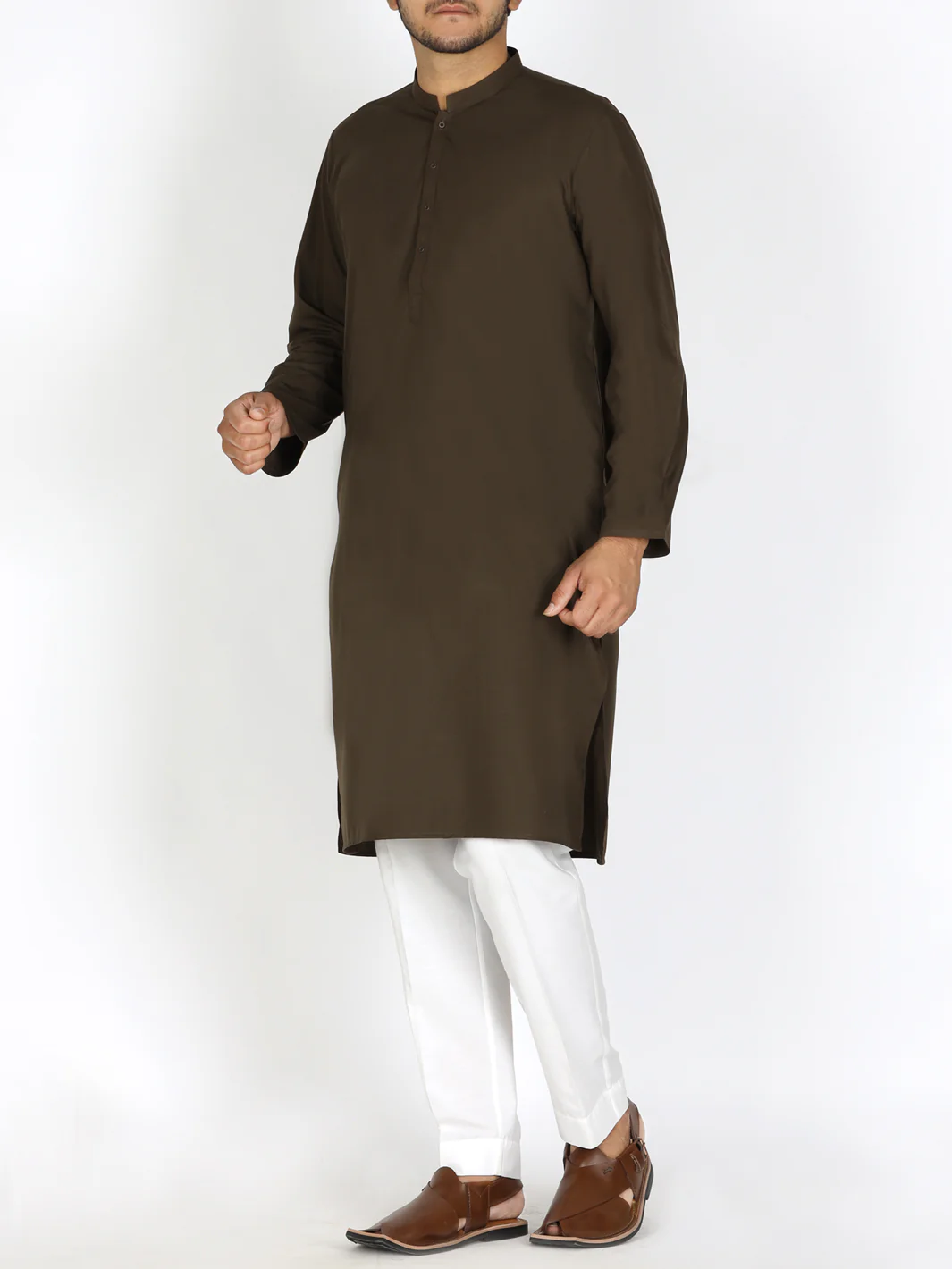 Olive Green Kurta - AL-K-849