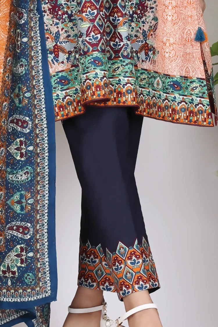 Orange Cambric 3 Piece Stitched - ALP-758 - Image 3