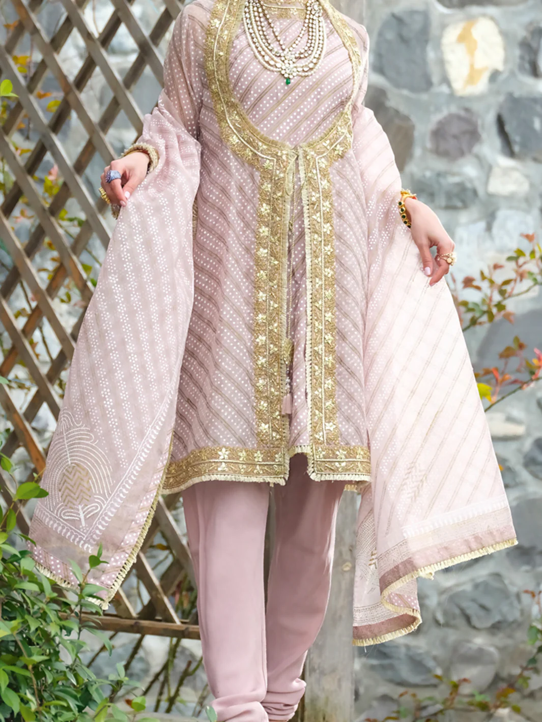 Peach Viscose 3 Piece Formal Suit - LS-238