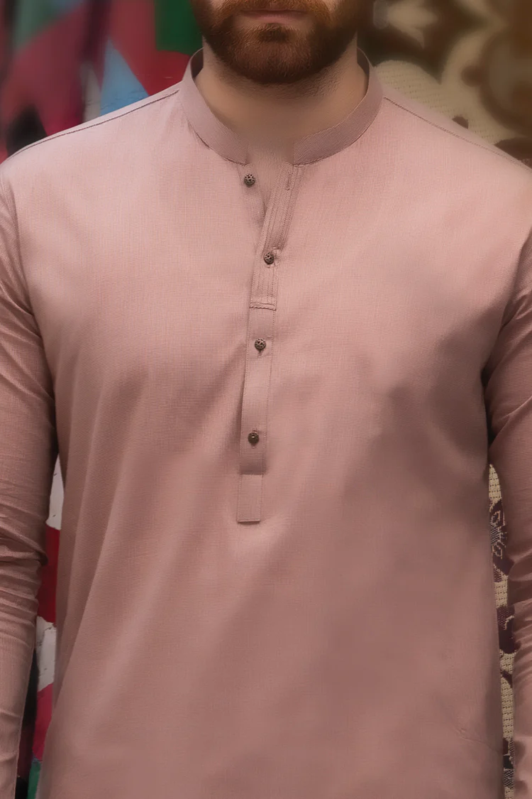 Pink Cotton Kurta - AL-K-743 - Image 3