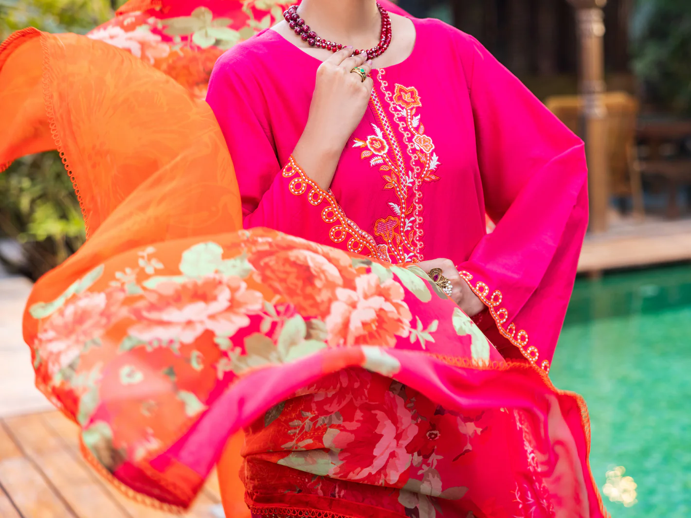 Pink Cotton Stitched 3PC - ALP-3PS-2625 - Image 4