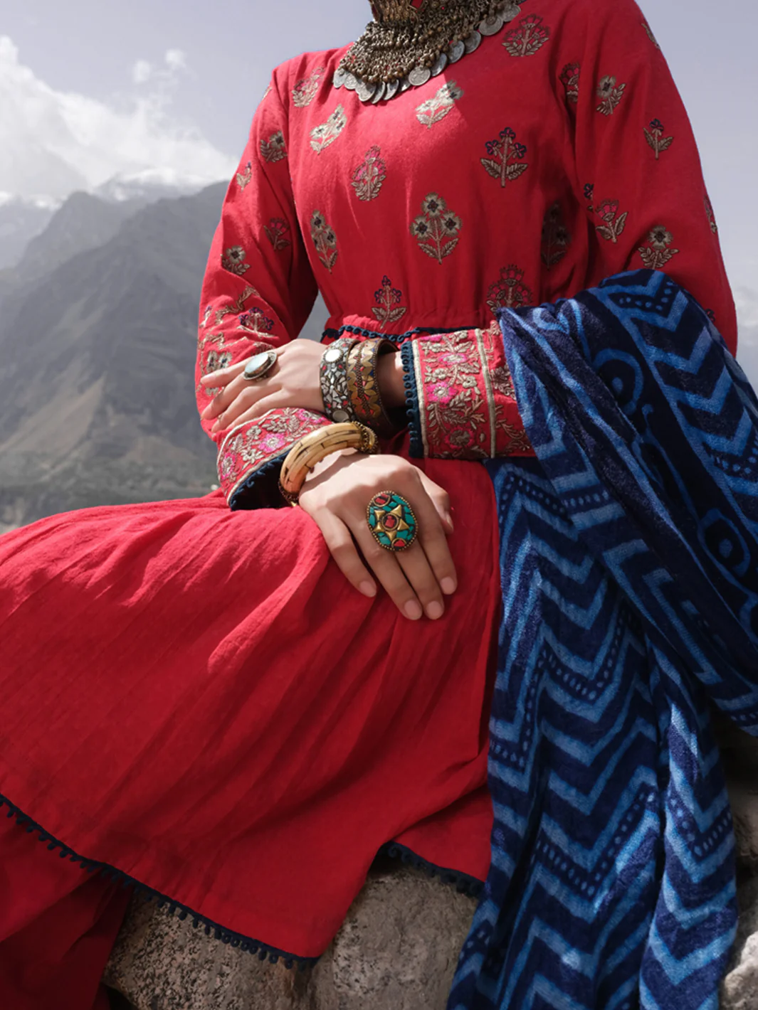 Pink Jacquard 3 Piece Stitched - AWP-218 - Image 2