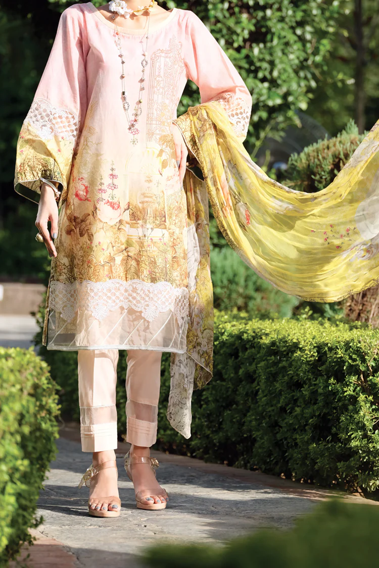 Pink Lawn 3 Piece Stitched - ALP-735