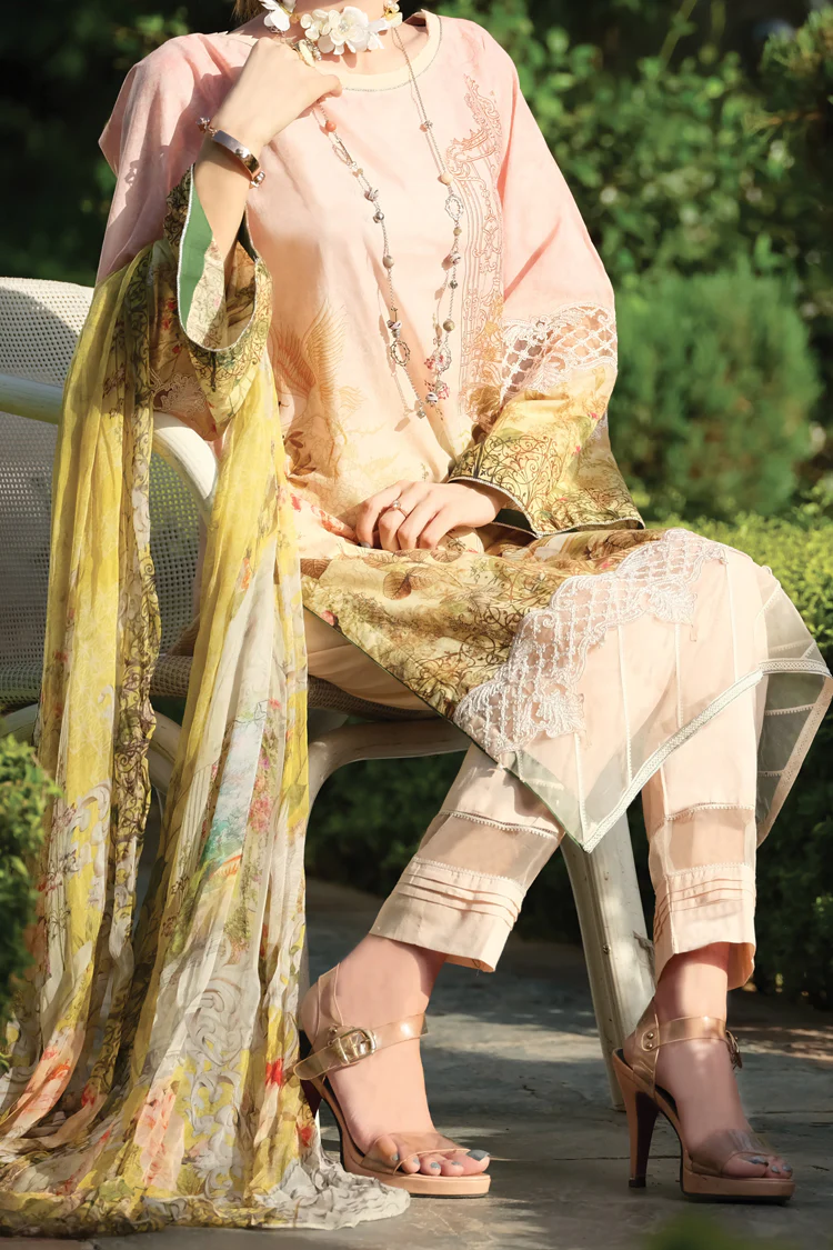 Pink Lawn 3 Piece Stitched - ALP-735 - Image 3