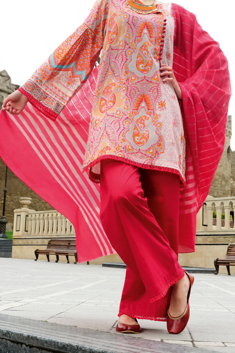 Pink Lawn 3 Piece Unstitched - ALP-675