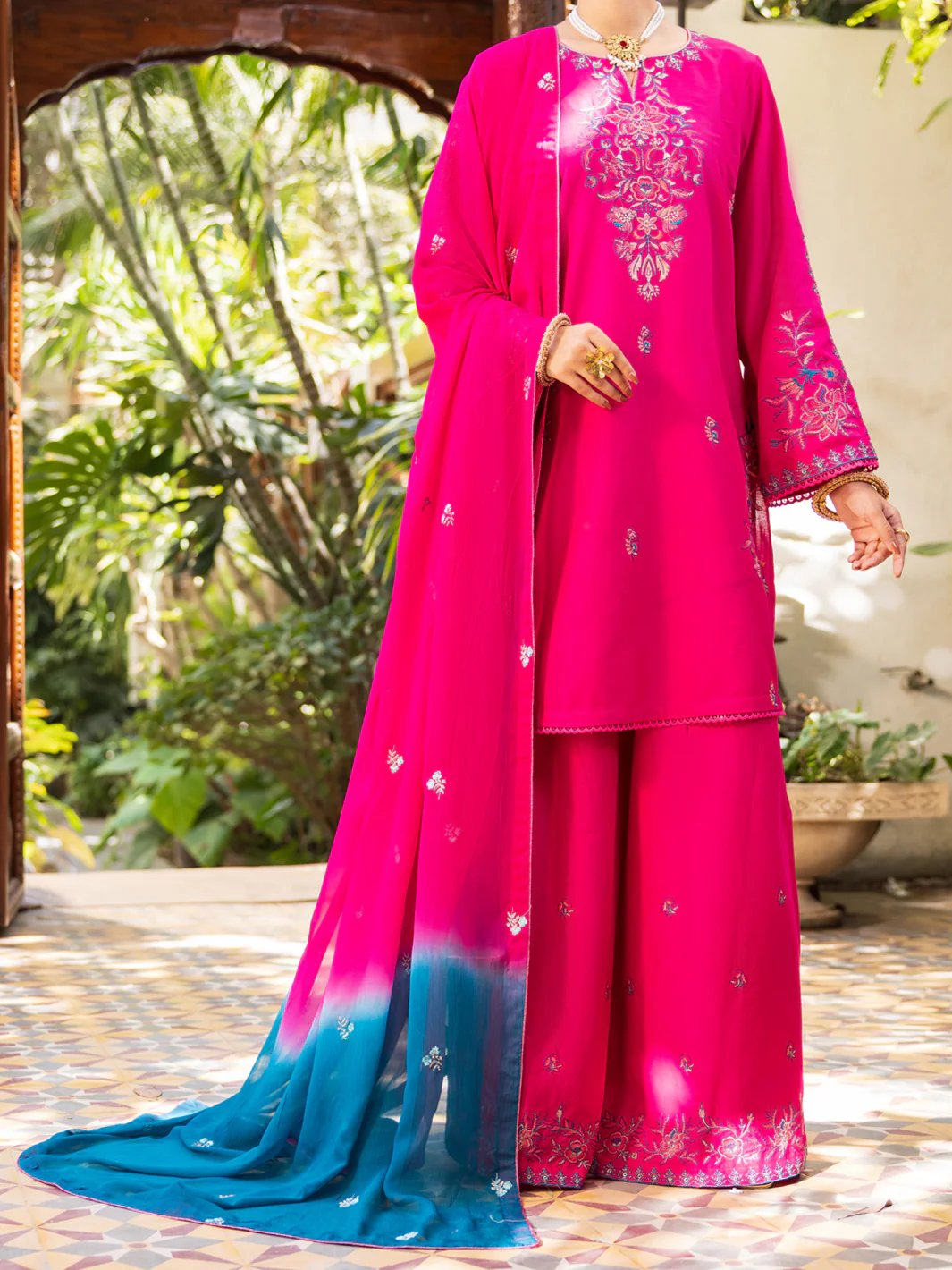 Pink Stitched 3Pc - ALP-3PS-2601