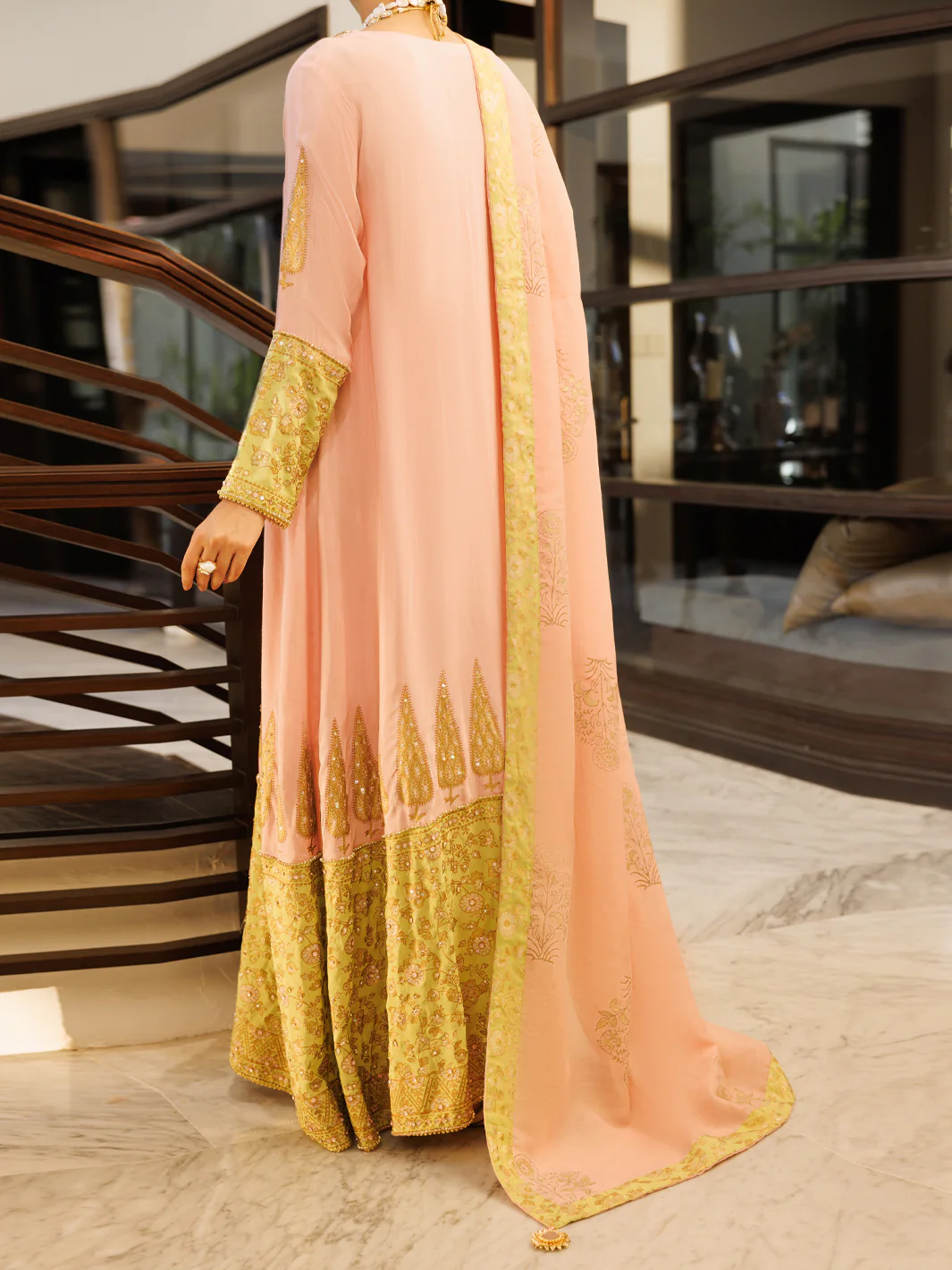 Pink Viscose Sheesha Silk Formal Stitched 3Pc - AL-3PS-LS-624 - Image 2