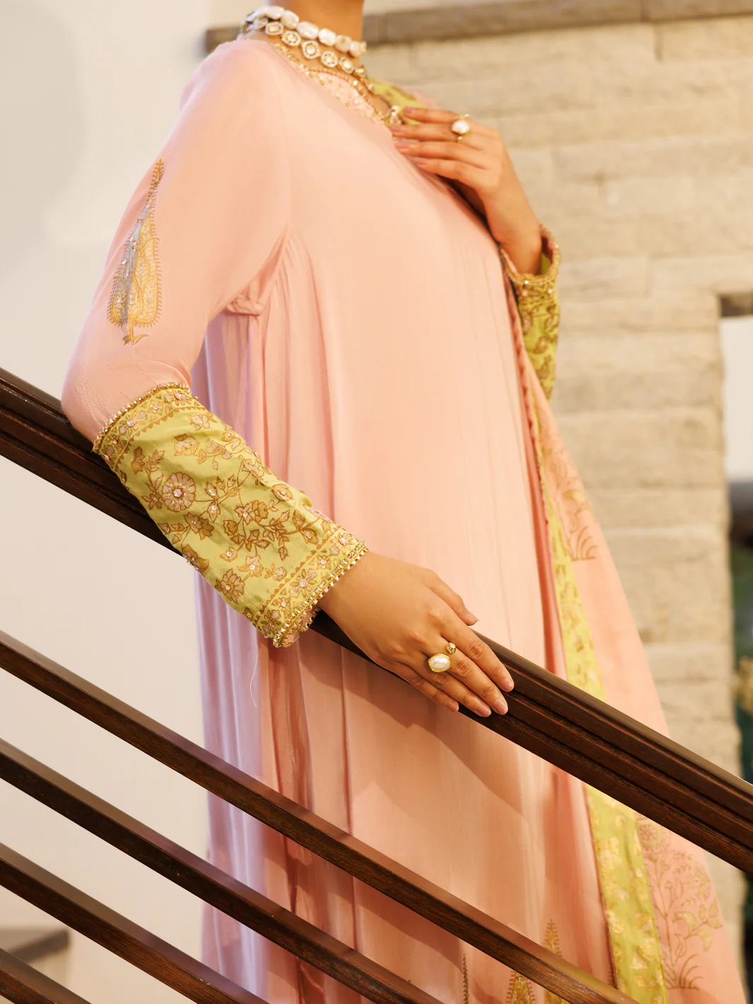 Pink Viscose Sheesha Silk Formal Stitched 3Pc - AL-3PS-LS-624 - Image 4