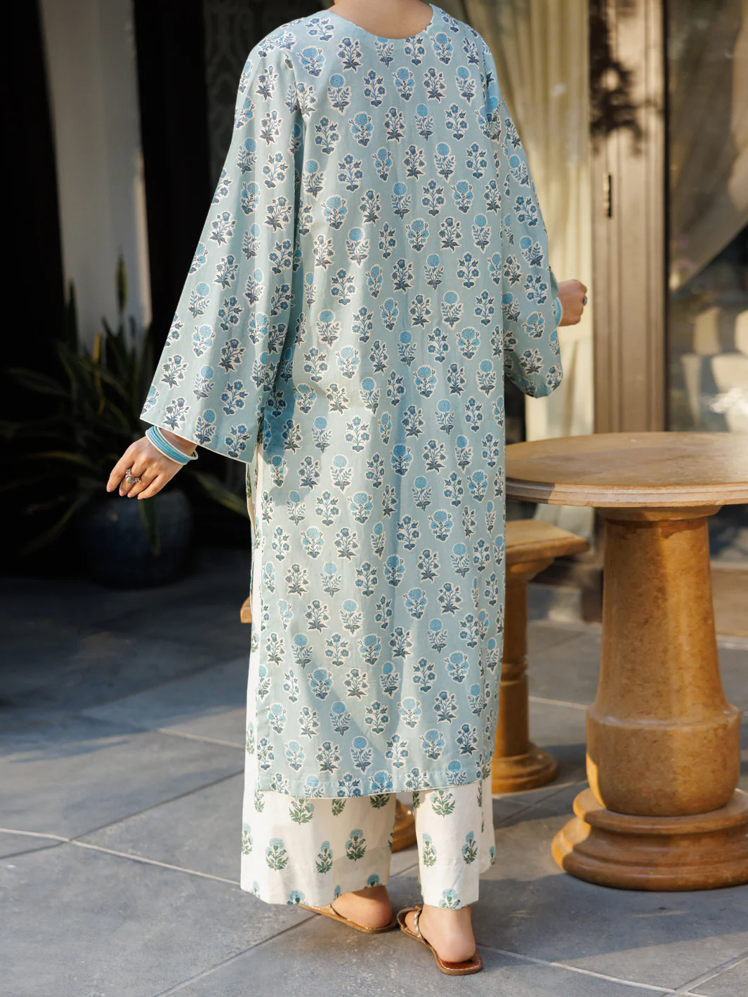 Pistachio Lawn Green Co-Ord Set - ALP-2PS-SLKS-2764 - Image 2
