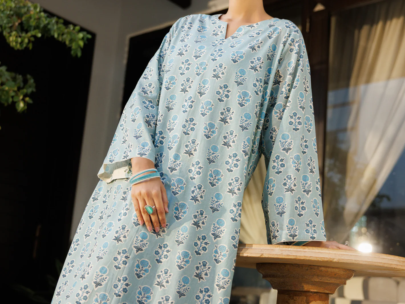 Pistachio Lawn Green Co-Ord Set - ALP-2PS-SLKS-2764 - Image 5