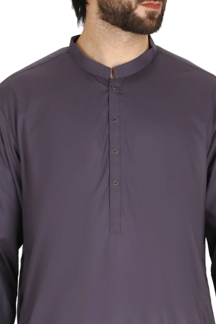 Purple Blended Kameez Shalwar - AL-KS-2417 - Image 2
