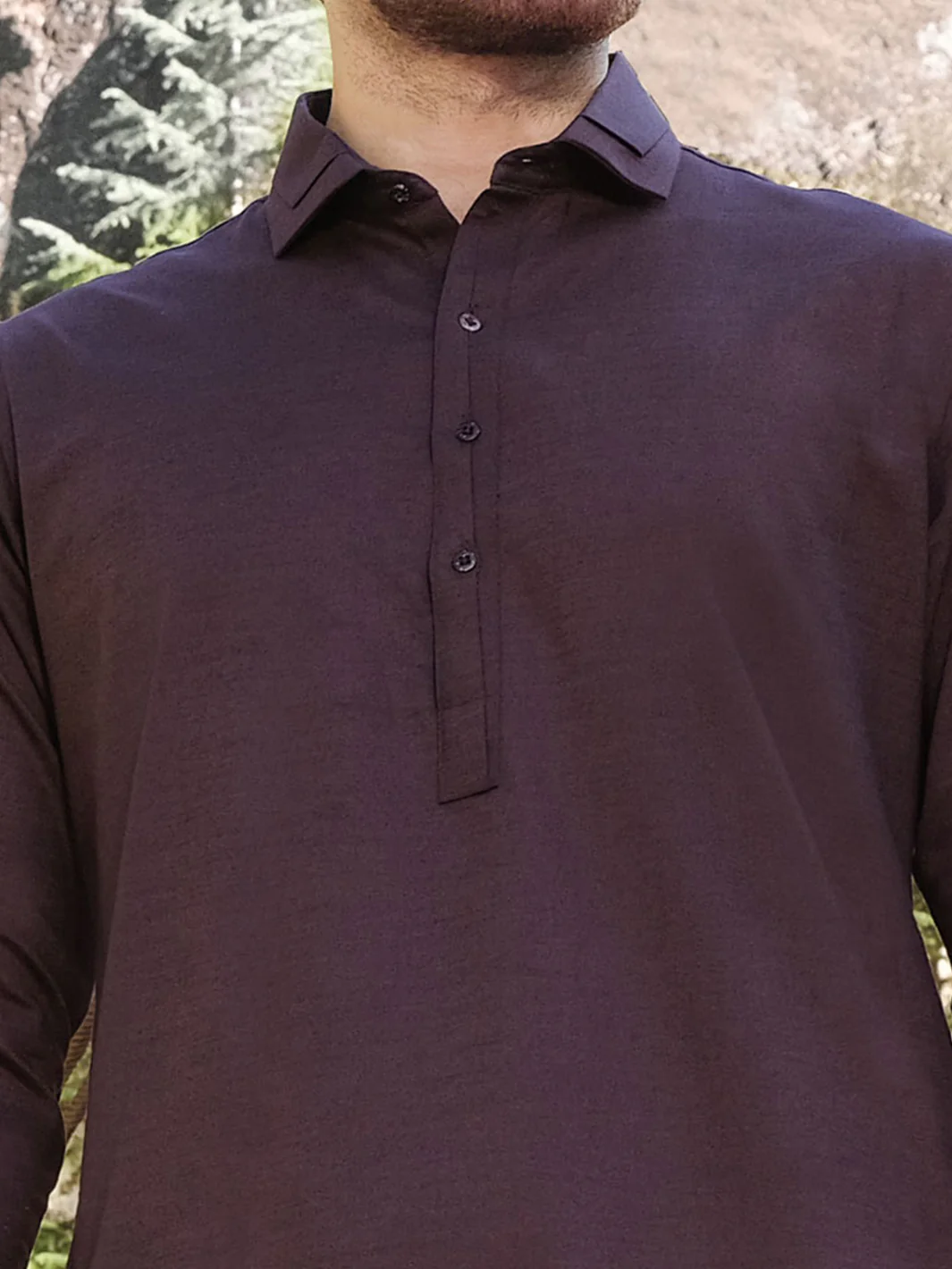 Purple Blended Kameez Shalwar - ALWA-KS-170 - Image 2