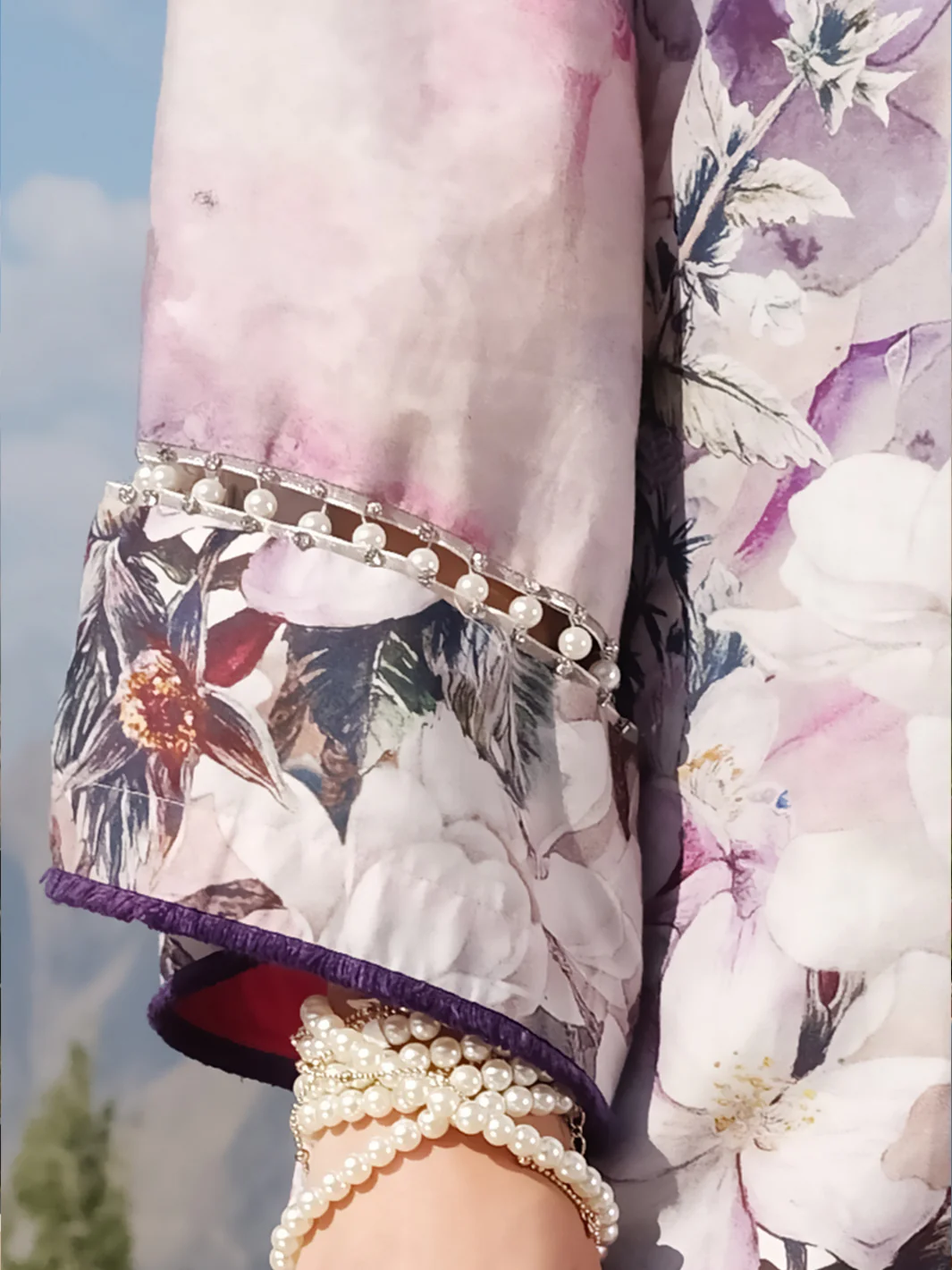 Purple Cambric 3 Piece Stitched - AWP-224 - Image 3