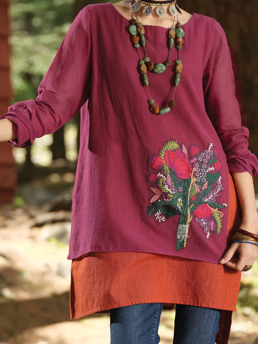 Purple Khaddar Tunic - LK-237 - Image 2