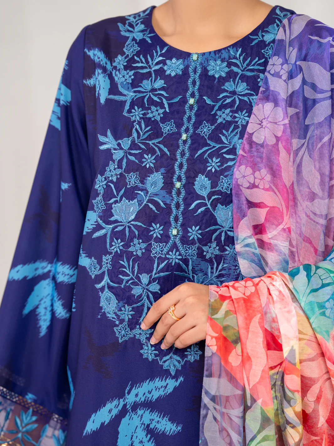 Purple Poly Lawn Stitched 3Pc - ALP-3PS-2604 - Image 4