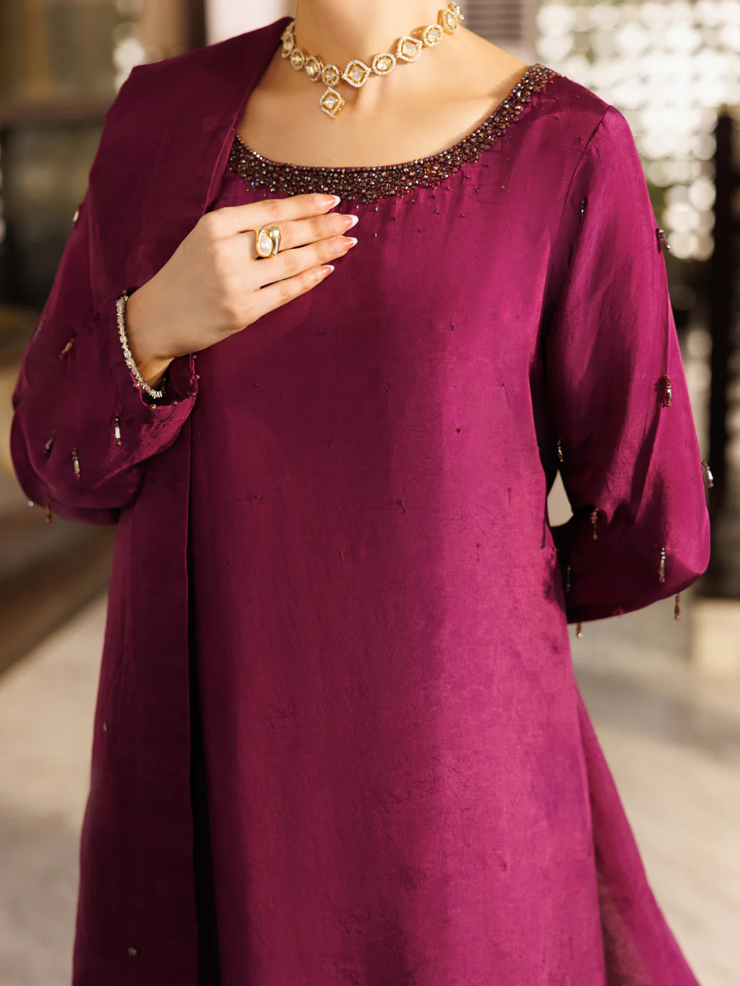 Purple Silk Stitched 3PC - ALP-3PS-2659 - Image 4