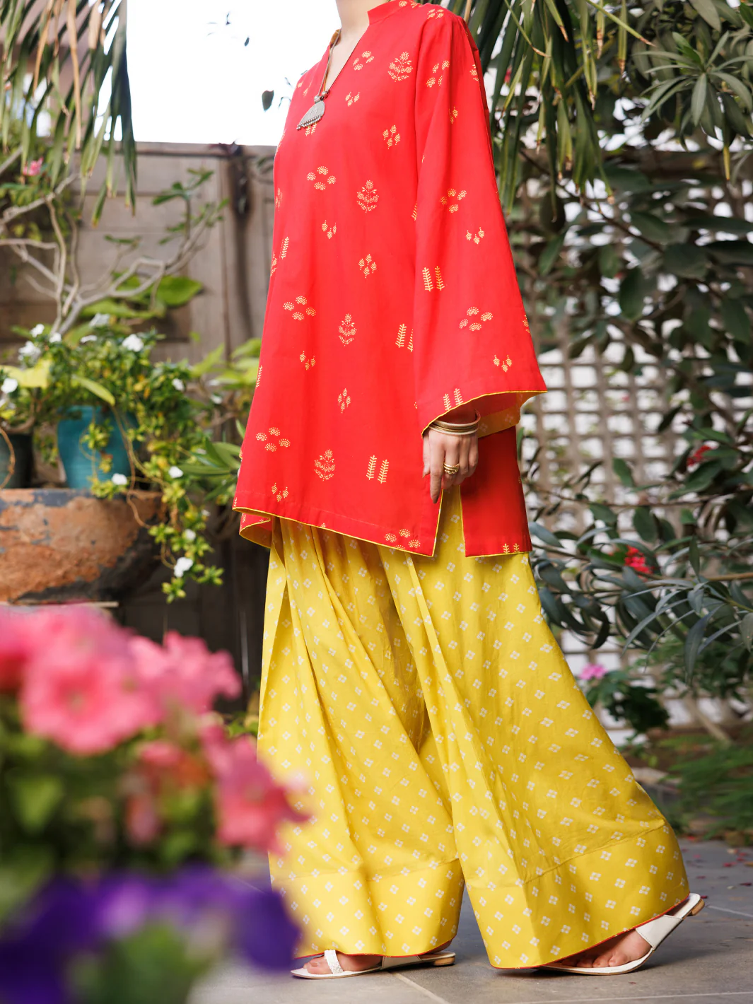 Red Lawn Co-Ord Set - ALP-2PS-SLKS-2766 - Image 5