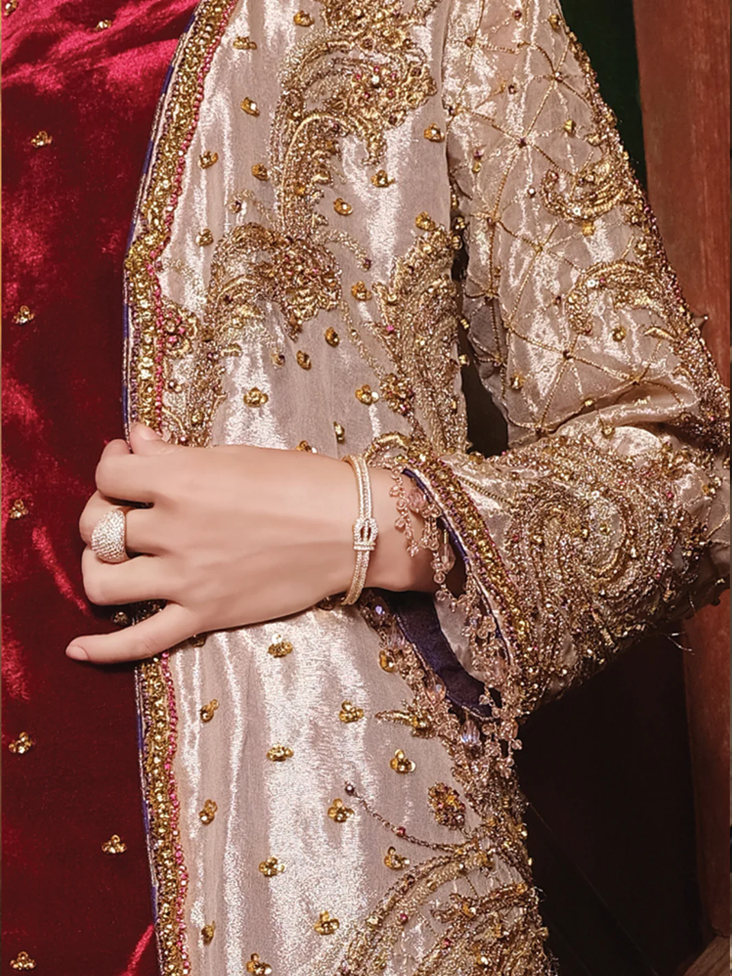 Rose Pink Velvet 2 Piece Formal Suit - LS-272 - Image 3