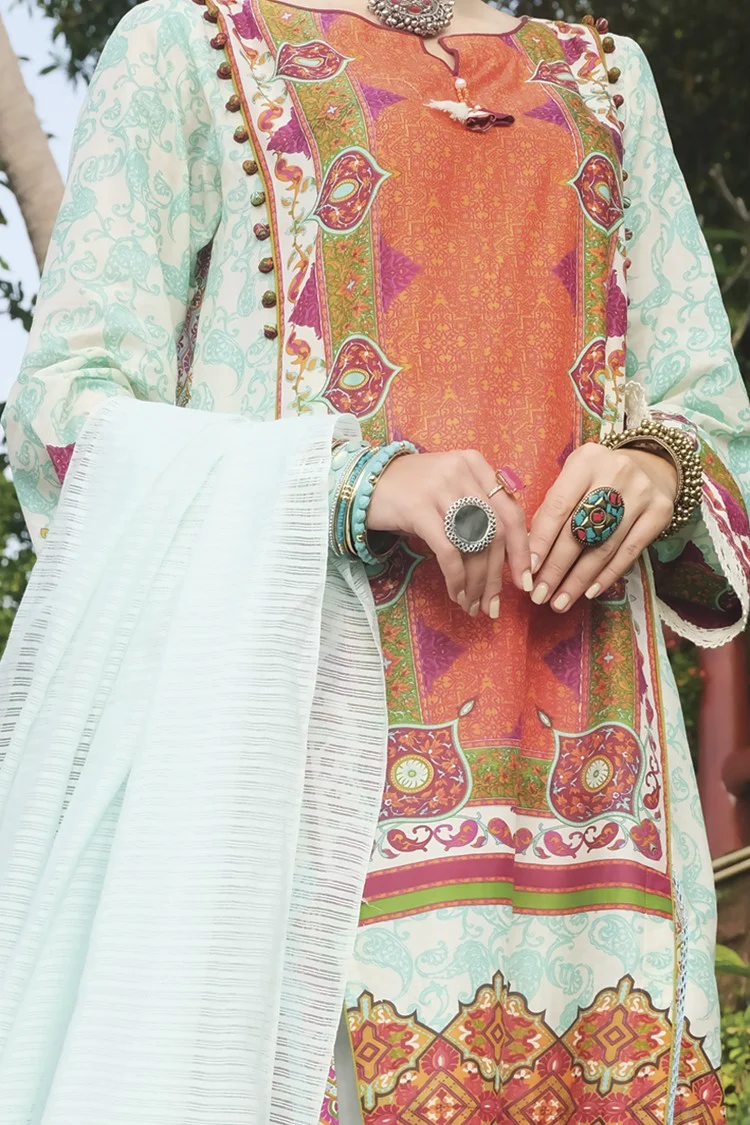 Sea Green Lawn 3 Piece Stitched - ALP-619 - Image 2