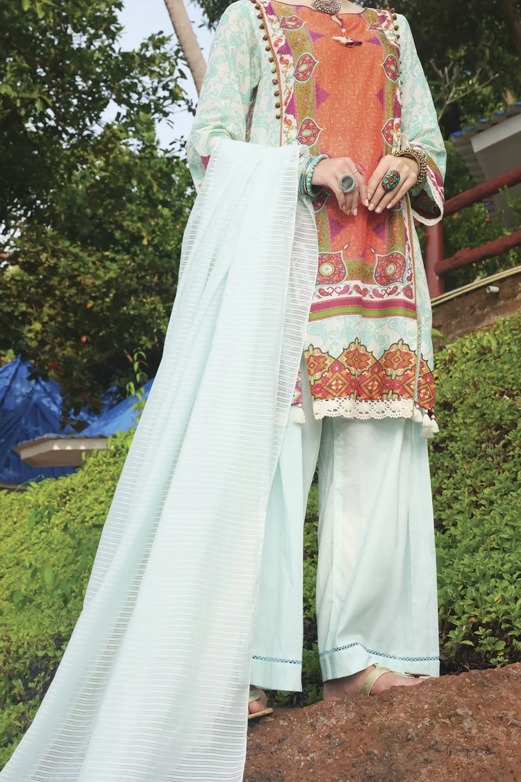 Sea Green Lawn 3 Piece Unstitched - ALP-619