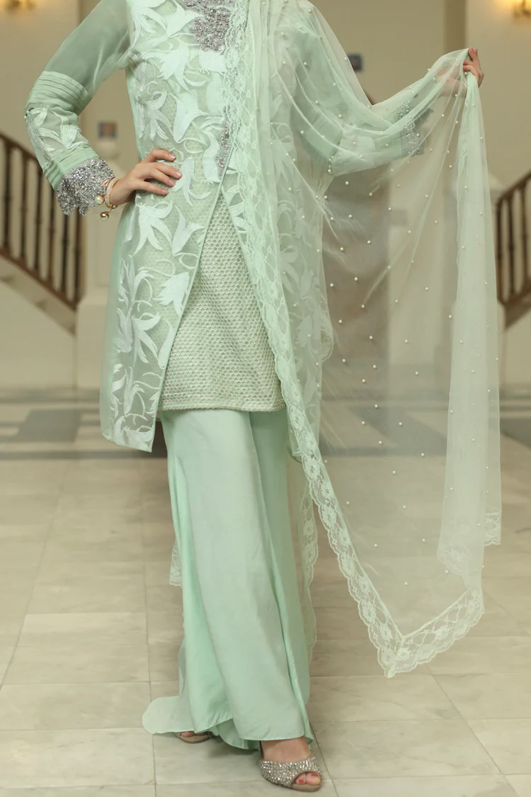 Silk & Organza 3 Piece Unstitched Formal - AL-3PS-LS-UN-209