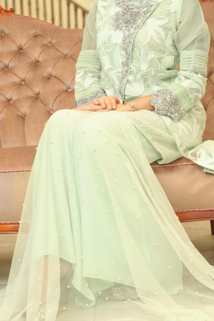 Silk & Organza 3 Piece Unstitched Formal - AL-3PS-LS-UN-209 - Image 2