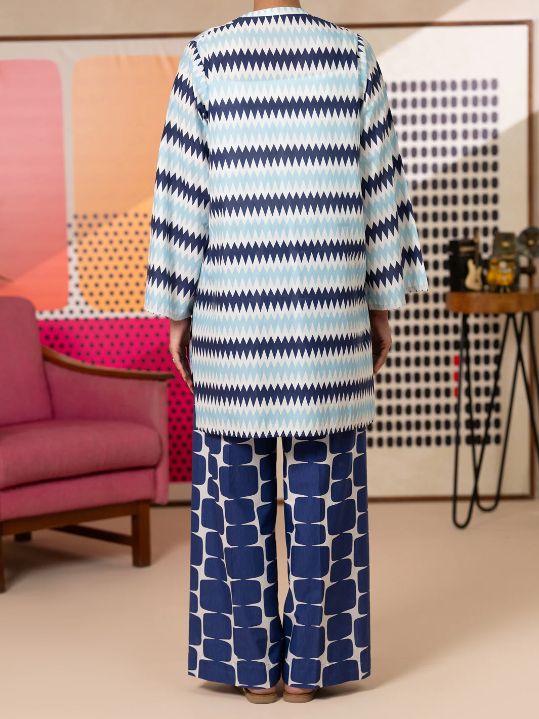 Sky Blue Cotton 2Pc Stitched - ALP-2PS-LKS-2813 - Image 3