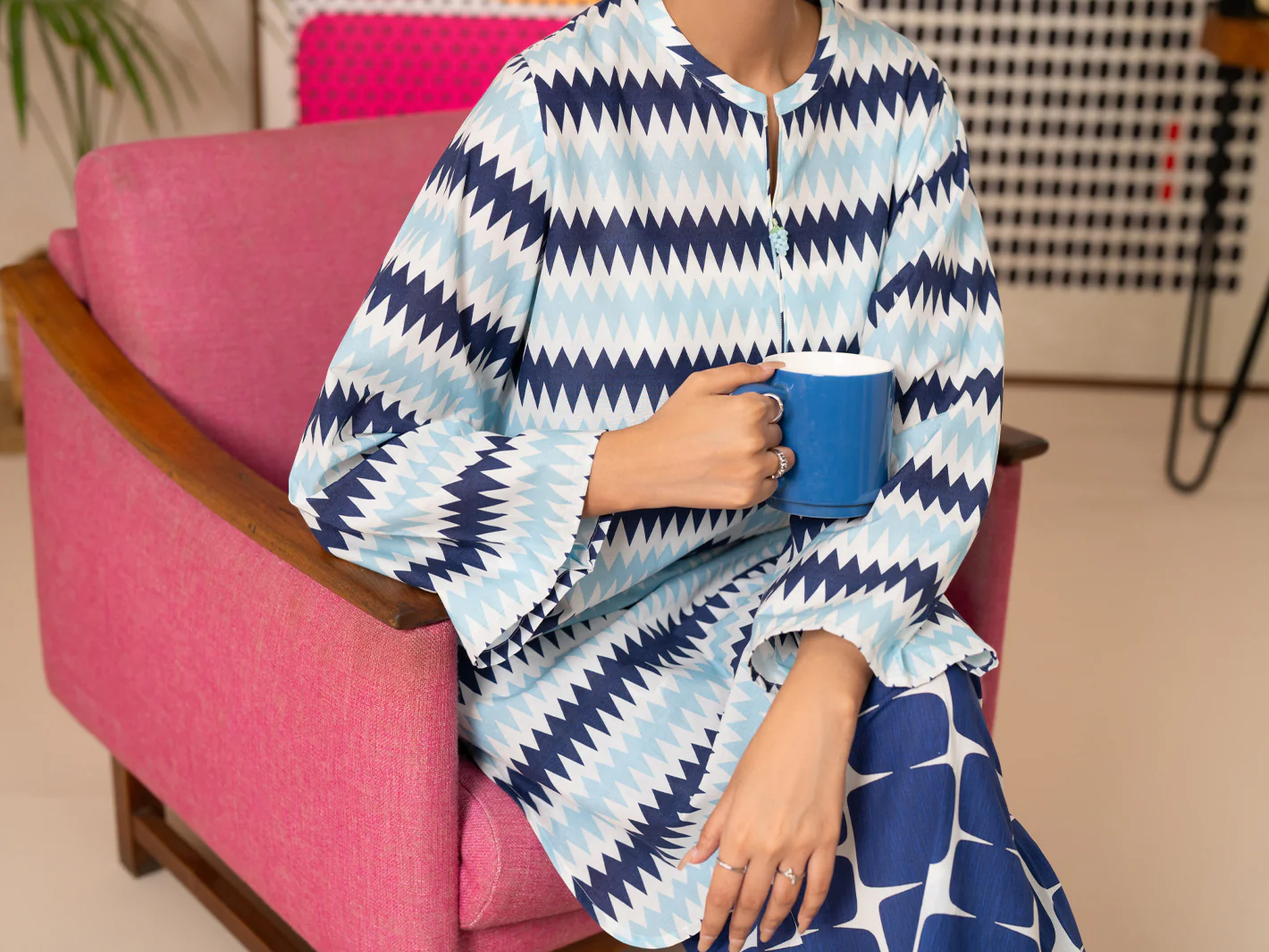 Sky Blue Cotton 2Pc Stitched - ALP-2PS-LKS-2813 - Image 4