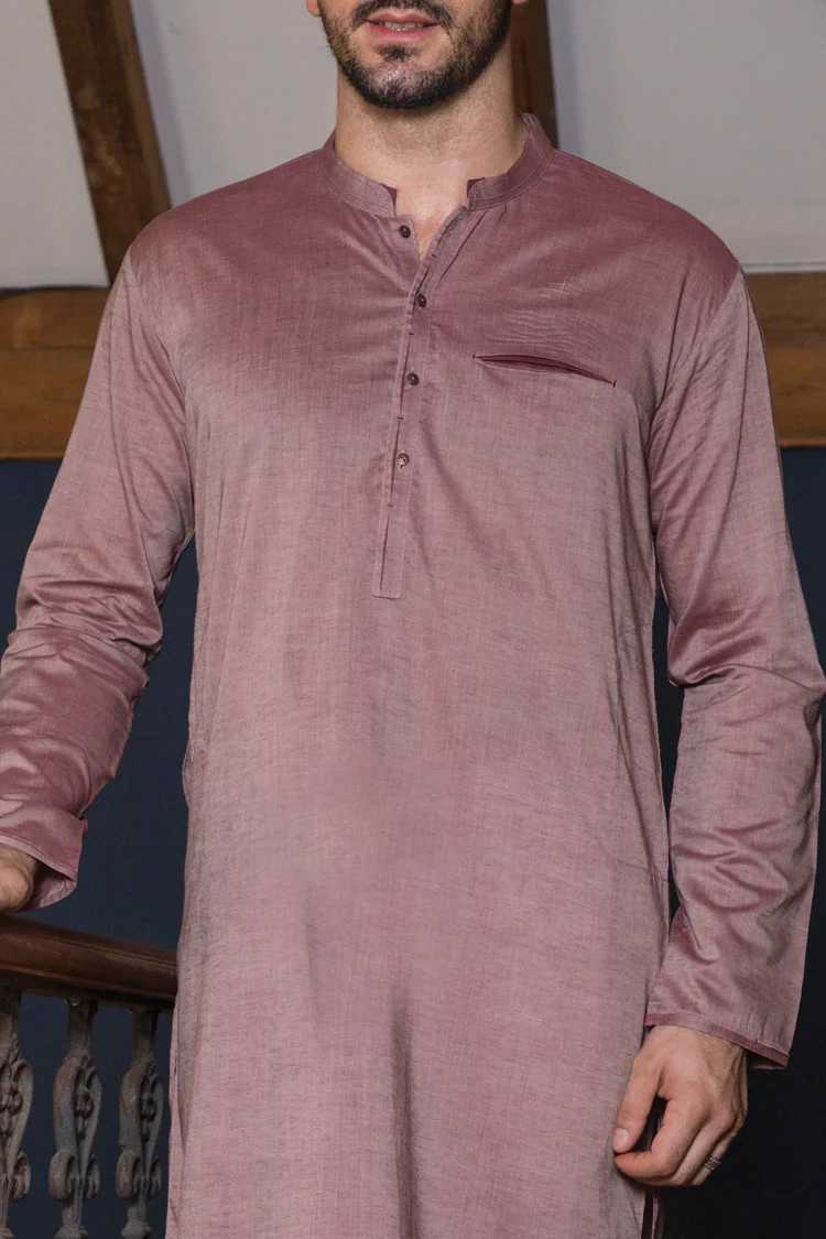 Tea Pink Blended Kurta - AL-K-678 - Image 2