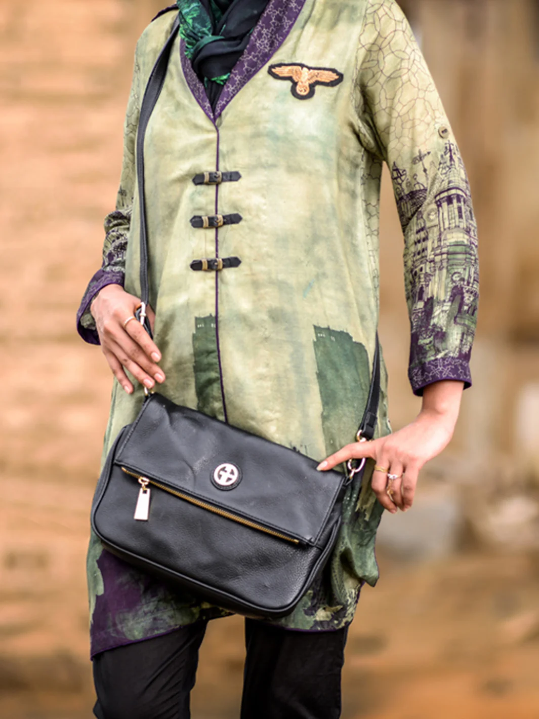 Azaadi Green Tunic - LK-049 - Image 2