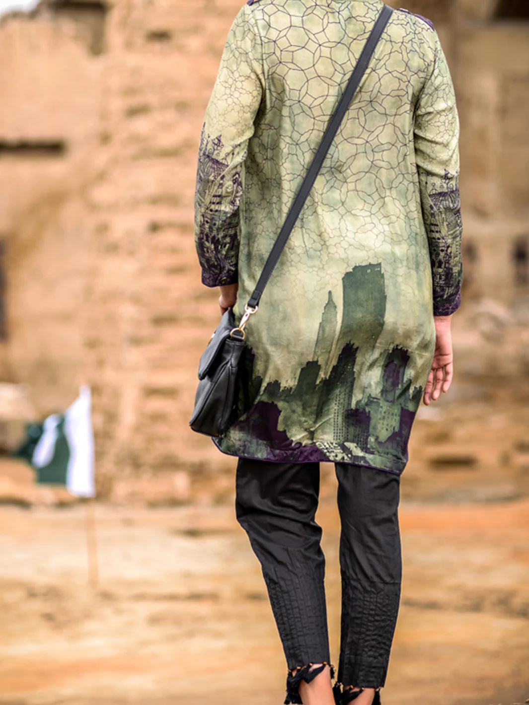 Azaadi Green Tunic - LK-049 - Image 4