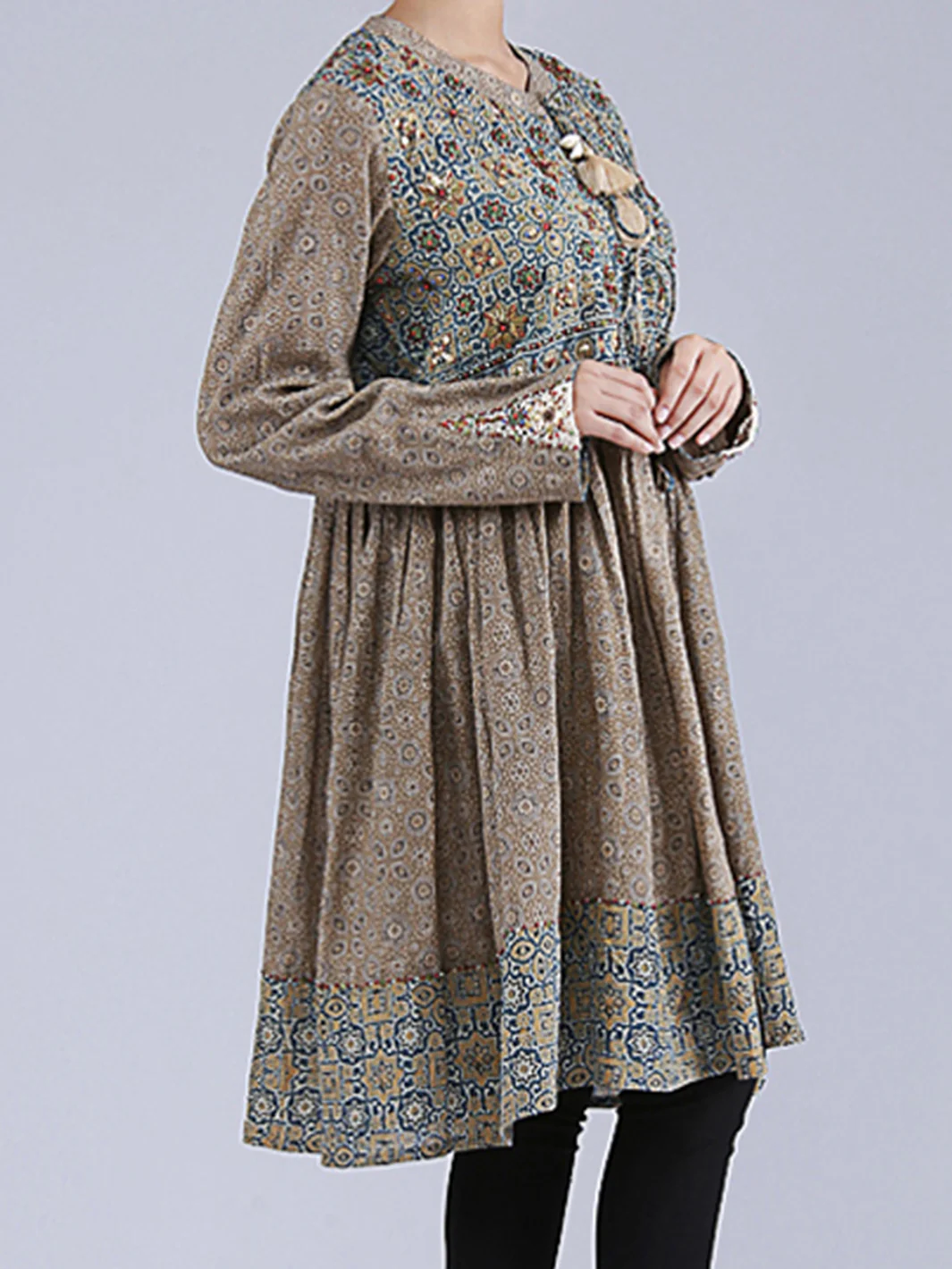 Natural Printed Tunic - LK-499 - Image 2