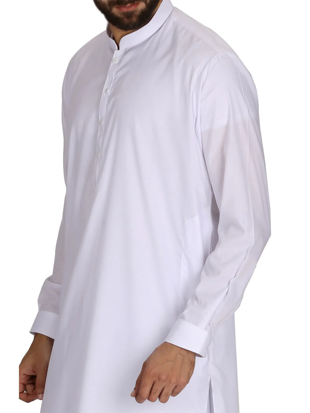 White Blended Kameez Shalwar - AL-KS-2412 - Image 2