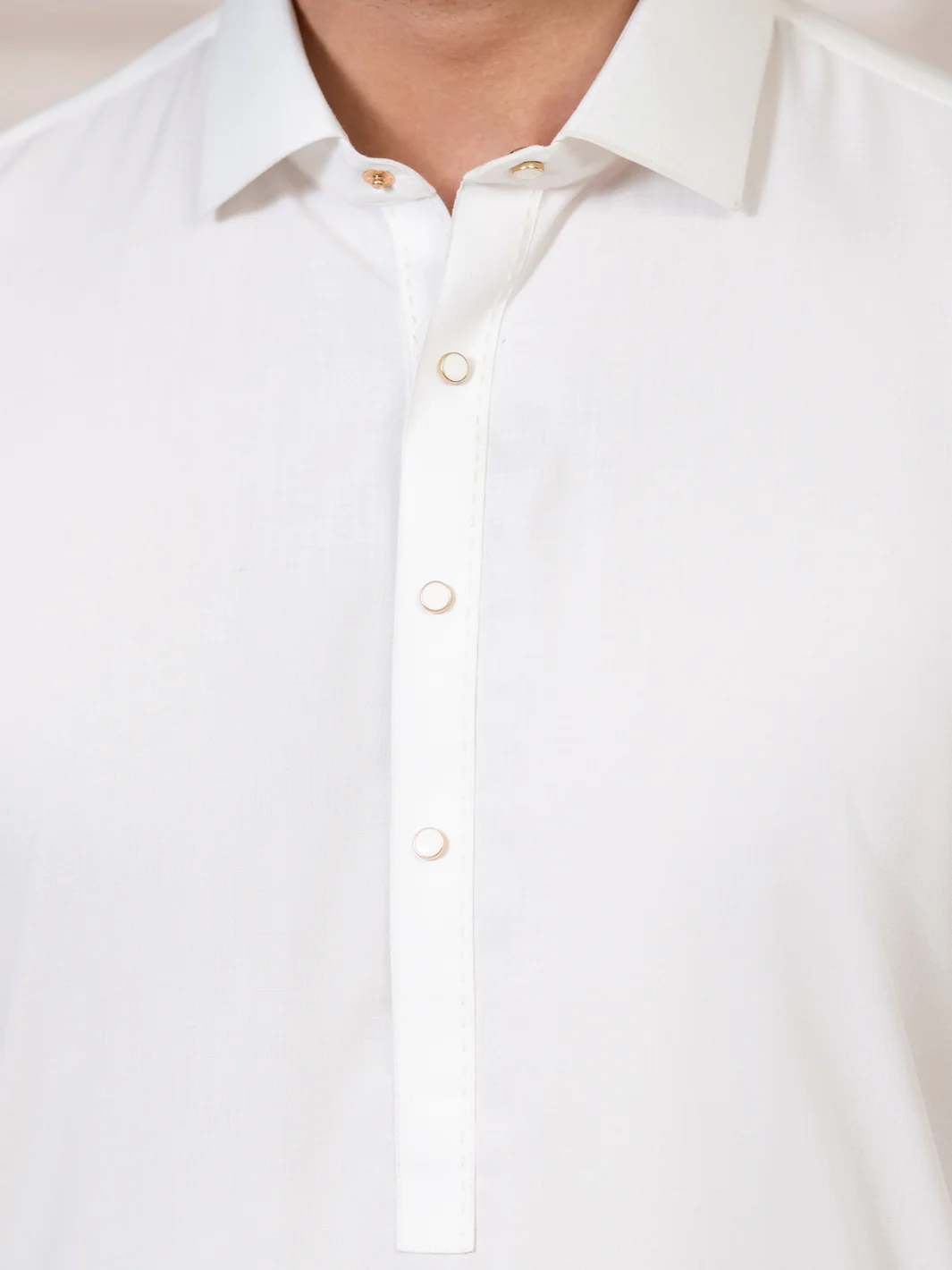 White Kameez Shalwar - ALWA-KS-640 - Image 4